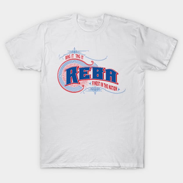 Reba Red and Blue T-Shirt by WolfmansCousin